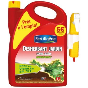 Désherbant cours allées terrasses prêt à l'emploi 5l