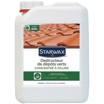 Destructeur de dépôts verts concentré pour toiture, murs et sols- 2,5 L