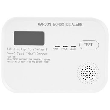 Détecteur de monoxyde de carbone 3xAA 1A 85dB écran LCD blanc