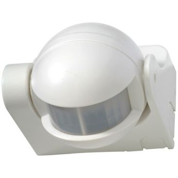 Détecteur de mouvements - 180° - IP44 - blanc
