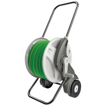 Dévidoir sur roues équipé monté  15mm 25m raccord et lan