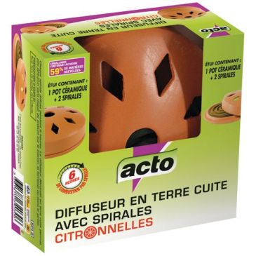 Diffuseur terre cuite avec spirales contre les moustiques