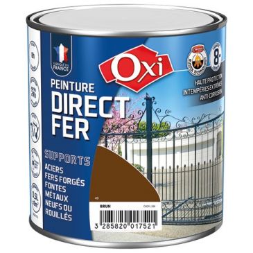 Peinture 0,5 L Brillante Direct Fer - Brun RAL 8007