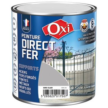 Peinture 0,5 L Brillante Direct Fer - Gris Clair RAL 7035