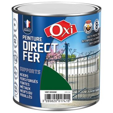 Peinture 0,5 L Brillante Direct Fer - Vert Mousse RAL 6005