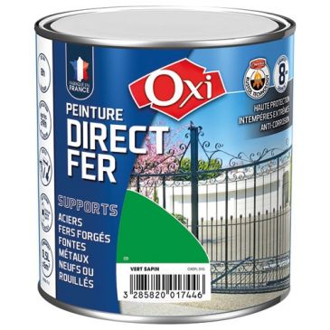 Peinture 0,5 L Brillante Direct Fer - Vert Sapin RAL 6009