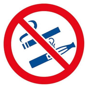Disque adhésif interdit de vapoter