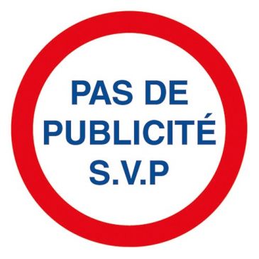 disque adhésif pas de publicité svp
