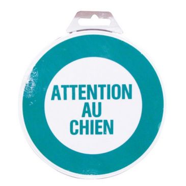 Disque Attention au chien - bleu/blanc - 180 mm 