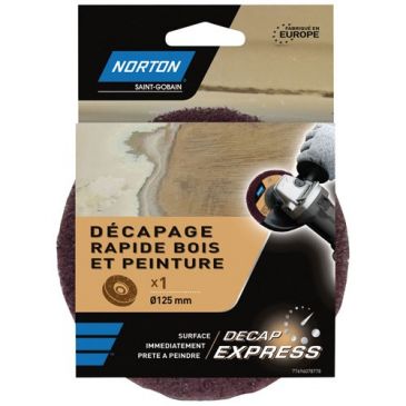 Disque - Décap Express - D : 125 mm - pour meuleuse - décapage rapide du bo