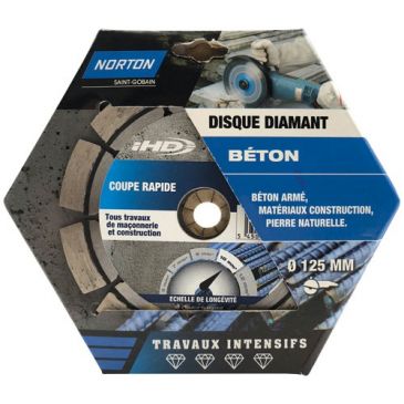 Disque diamant - 125 x 22.23 mm - travaux intensifs carrelage - IHD - lot d