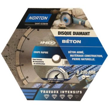 Disque diamant - 230 x 22.23 mm - travaux intensifs carrelage - IHD - lot d