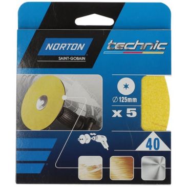Disque papier - corindon - D : 125 mm x 12 - grain de 40 - spécial décapage