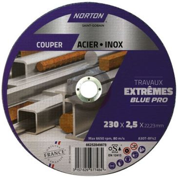 Disque tronçonner extrême métal/inox 230x2.5x22.2