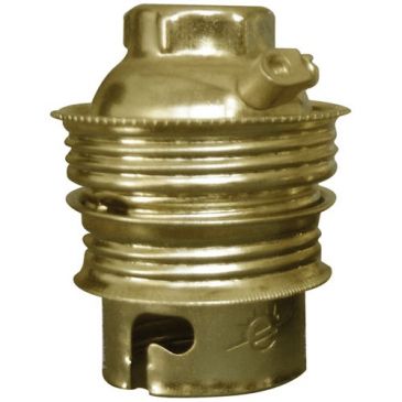 Douille B22 acier laitonné double bague borne terre en vrac