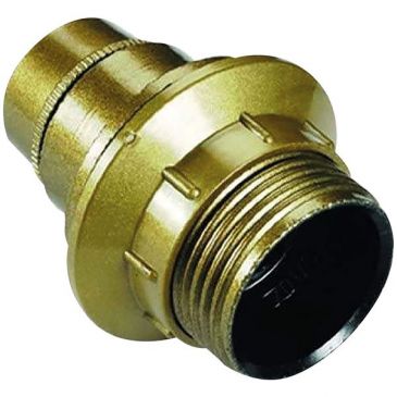 Douille E14 filetée + bague Ø or