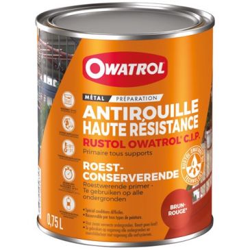 Primaire antirouille - haute résistance - CIP - 0.75 L - rouge brun (ox8)