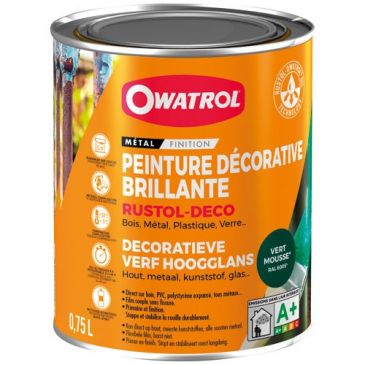 Peinture décorative antirouille - 0.75 L - vert mousse RAL 6005