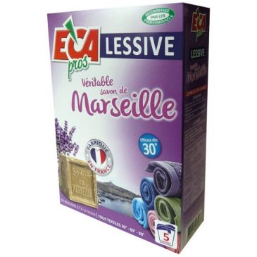 Lessive poudre savon de Marseille 5 lavages 675 g