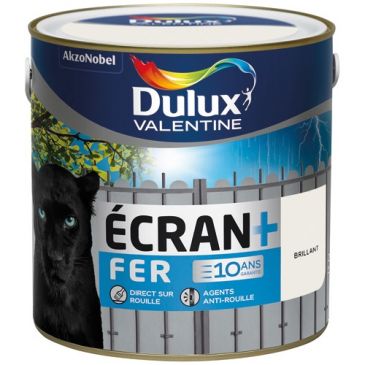 Peinture extérieure 2 L Brillante Écran Fer - Blanc Pur