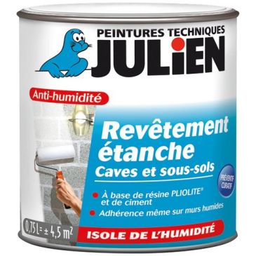 Peinture anti-humidité intérieure revêtement étanche 0.75 L blanc mat