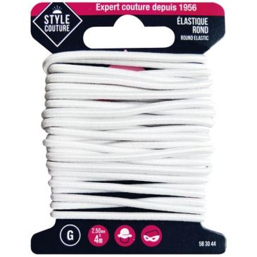Elastique rond 2.5mm x 4m