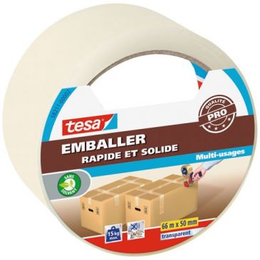 emballage PP rapide et solide transparent 66 m x 50 mm