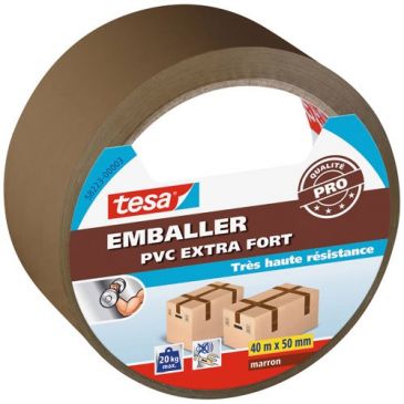 emballage PVC extra fort marron 40 m  x50 mm