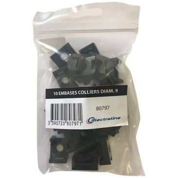Embases colliers d.9 par 10 noir