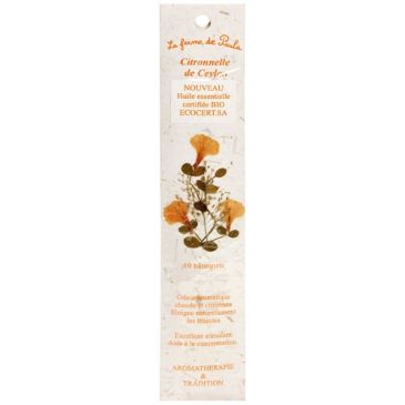 Encens indien citronnelle de ceylan bio x 10