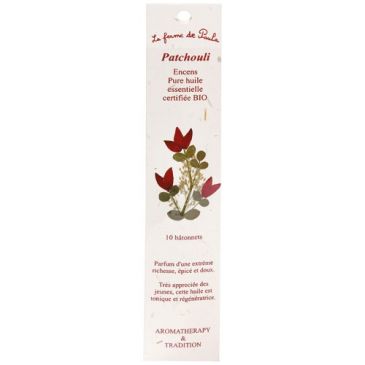 Encens indien patchouli bio X 10