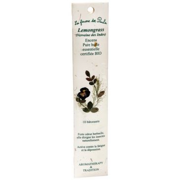Encens indien verveine des indes bio x 10