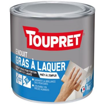 Enduit gras à laquer intérieur et extérieur - Blanc - 1 Kg