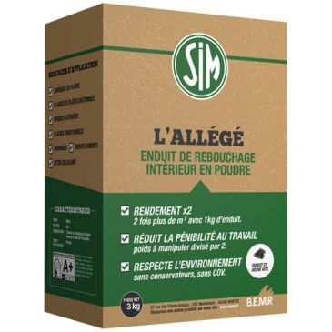 Enduit l'allégé intérieur 3kg