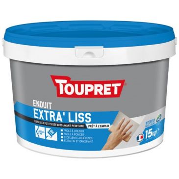 Enduit lissage extra fin finitions intérieures pâte 15kg blc