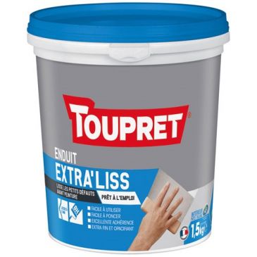 Enduit lissage intérieur extra fin finitions - Blanc - 1,5 Kg