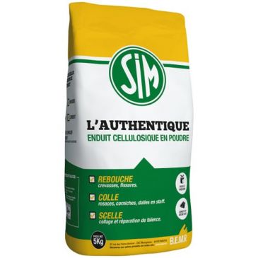 Enduit rebouchage 5kg Sim