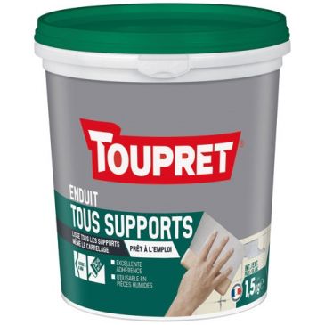 Enduit tous supports intérieur extérieur - Blanc - 1,5 Kg