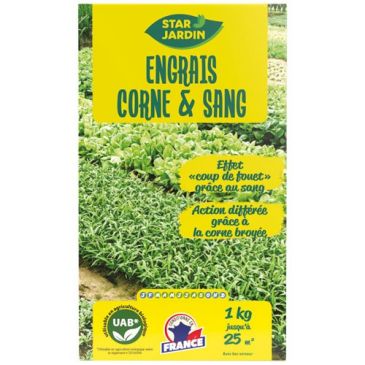 Engrais azote corne sang desséché 1kg