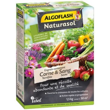 Engrais corne torréfiée et sang séché 1.5kg