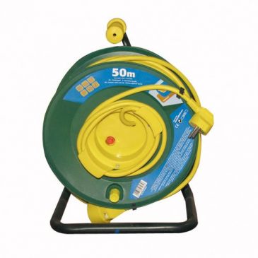 Enrouleur de jardin - 50 m - 3G1.5mm² - jaune