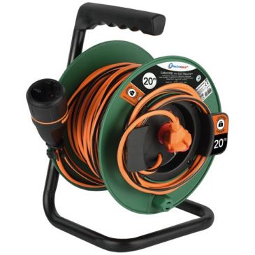Enrouleur de jardin orange/noir 2 x 1.5mm² 20 m