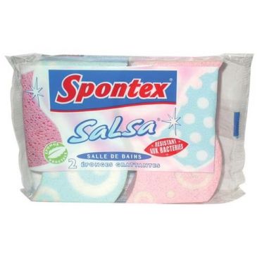 Éponge grattante s/de bains x2 salsa