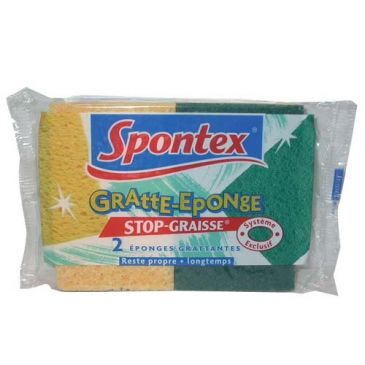 Éponge végétale grattante stop graisse x2 3092