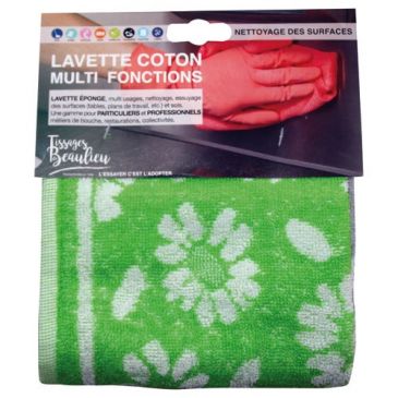 Épongette coton couleur lot/2 32x32