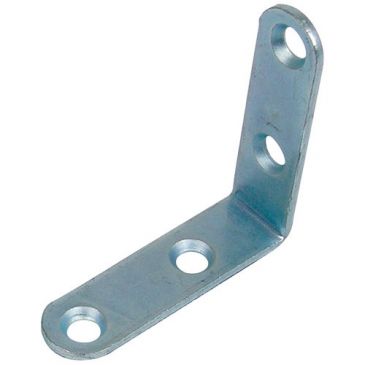 Equerre chaise têtes rondes - zingué blanc - 16 x 2 x 80 mm - sachet de 25