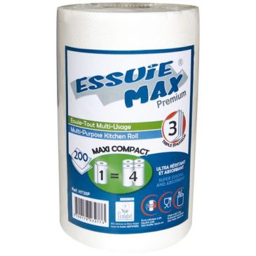 Essuie tout 1 rouleau 200 formats blanc essuiemax