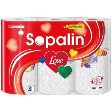 Essuie tout 3plis 3 rouleaux sopalin