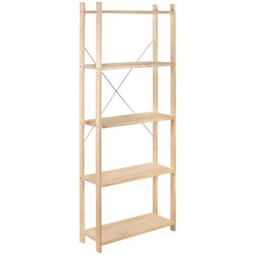 Etagère 5 tablettes pleines H171 x L65 x P25cm