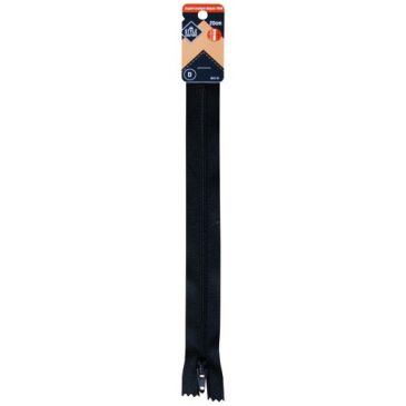Fermeture à glissiere nylon noir 20cm
